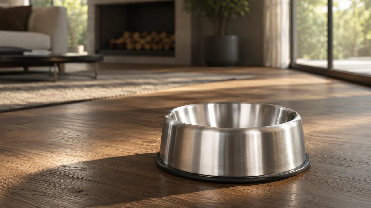 Plato de aluminio para perro marca Silverado