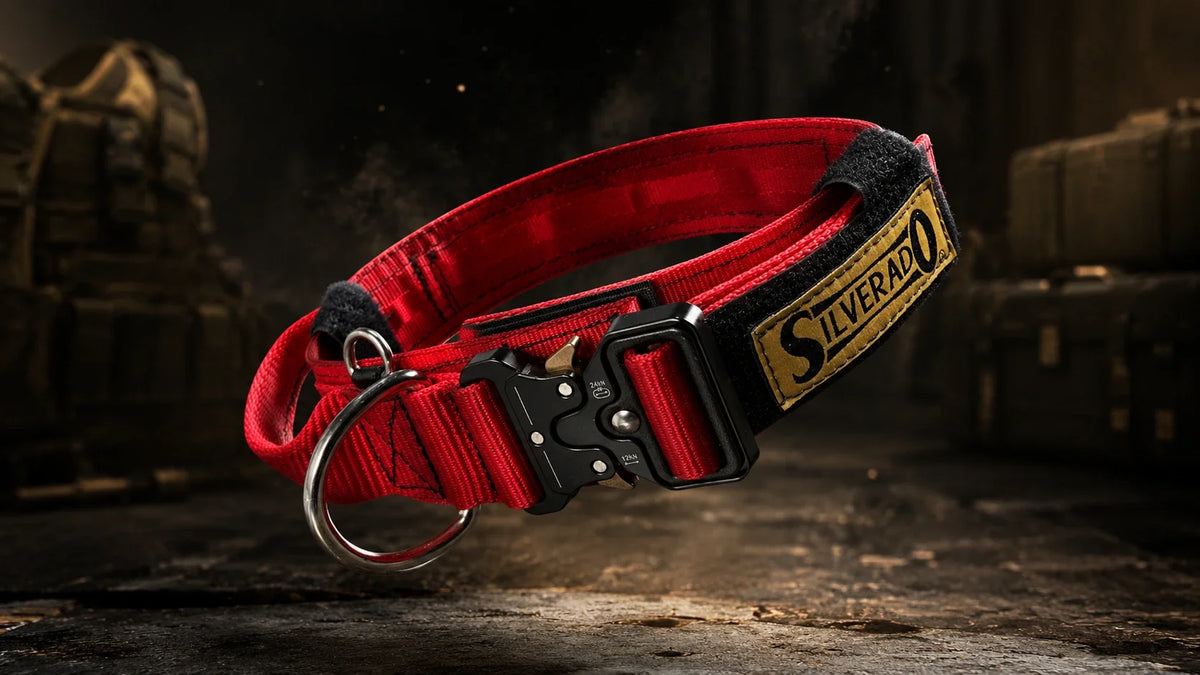 Collar King Cobra color rojo para perro marca Silverado