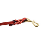 Correa de Manejo para Perro de Piel con Bandola de Bronce, 1cm x 1.20m / 1.80m