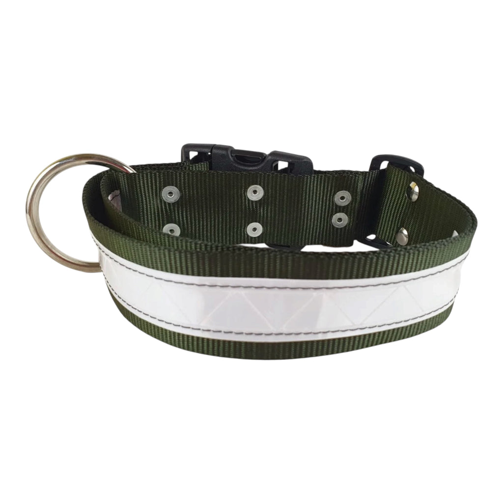 Collar de Nylon con Reflejante para Perro, 5cm de ancho