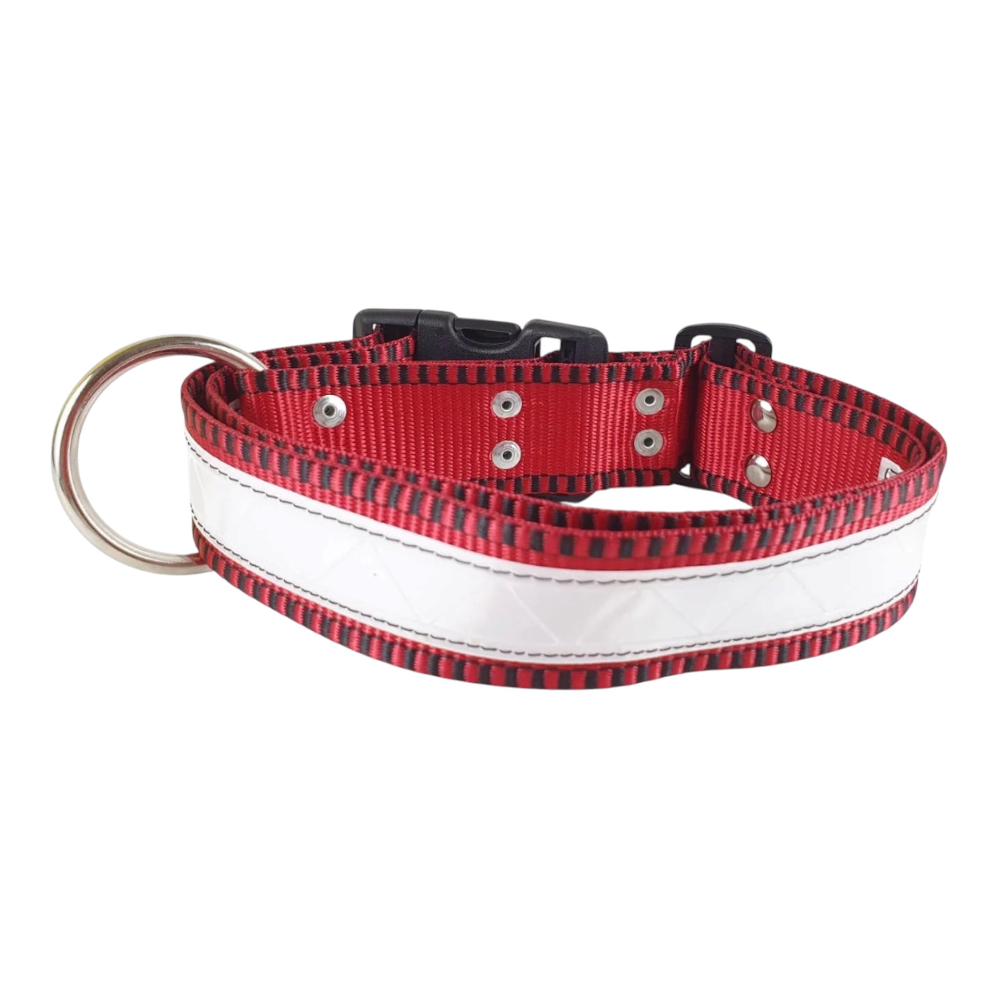 Collar de Nylon con Reflejante para Perro, 5cm de ancho