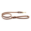Correa de Manejo para Perro de Piel con Bandola de Bronce, 1cm x 1.20m / 1.80m