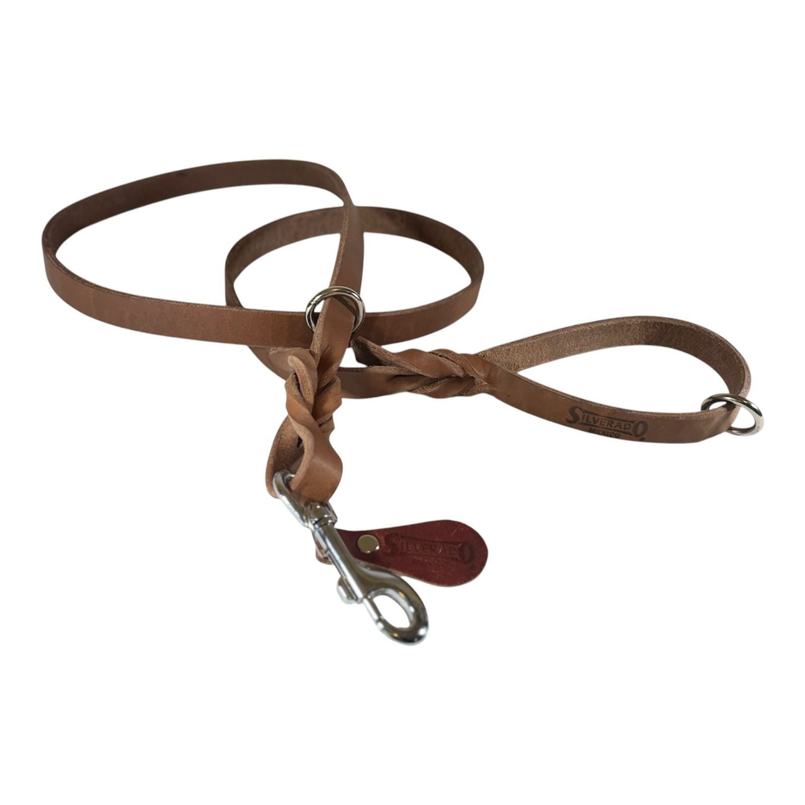Correa de Entrenamiento para Perro de Piel con Bandola de Niquel, 2cm x 1.20m / 1.80m