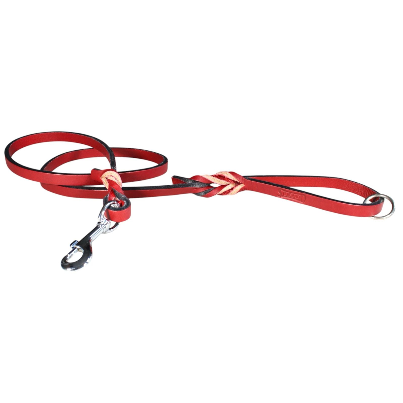Correa de Manejo para Perro de Piel con Bandola de Niquel, 1cm × 1.20m / 1.80m