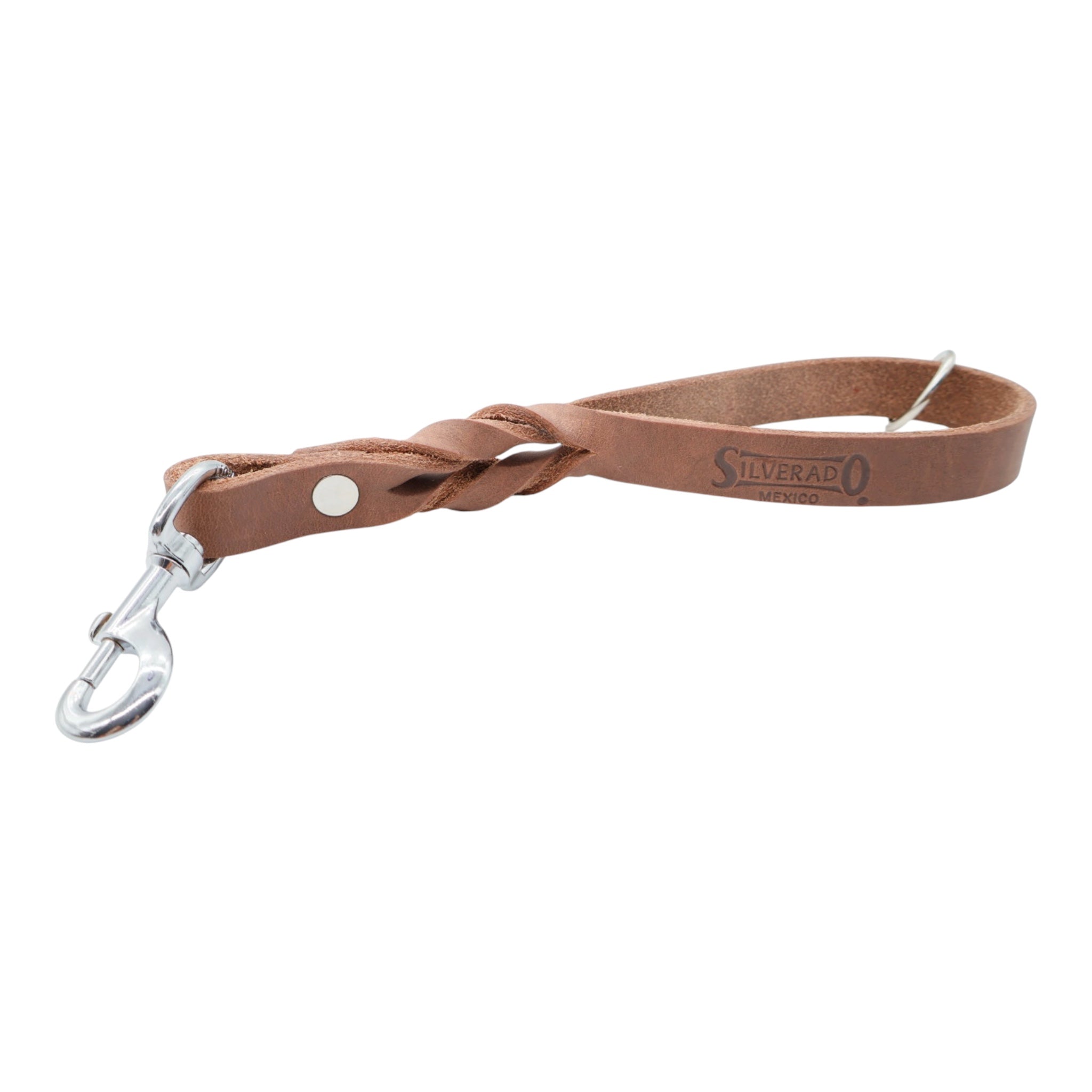 Maniquera para Perro de Piel con Bandola de Niquel, 2cm x 35cm