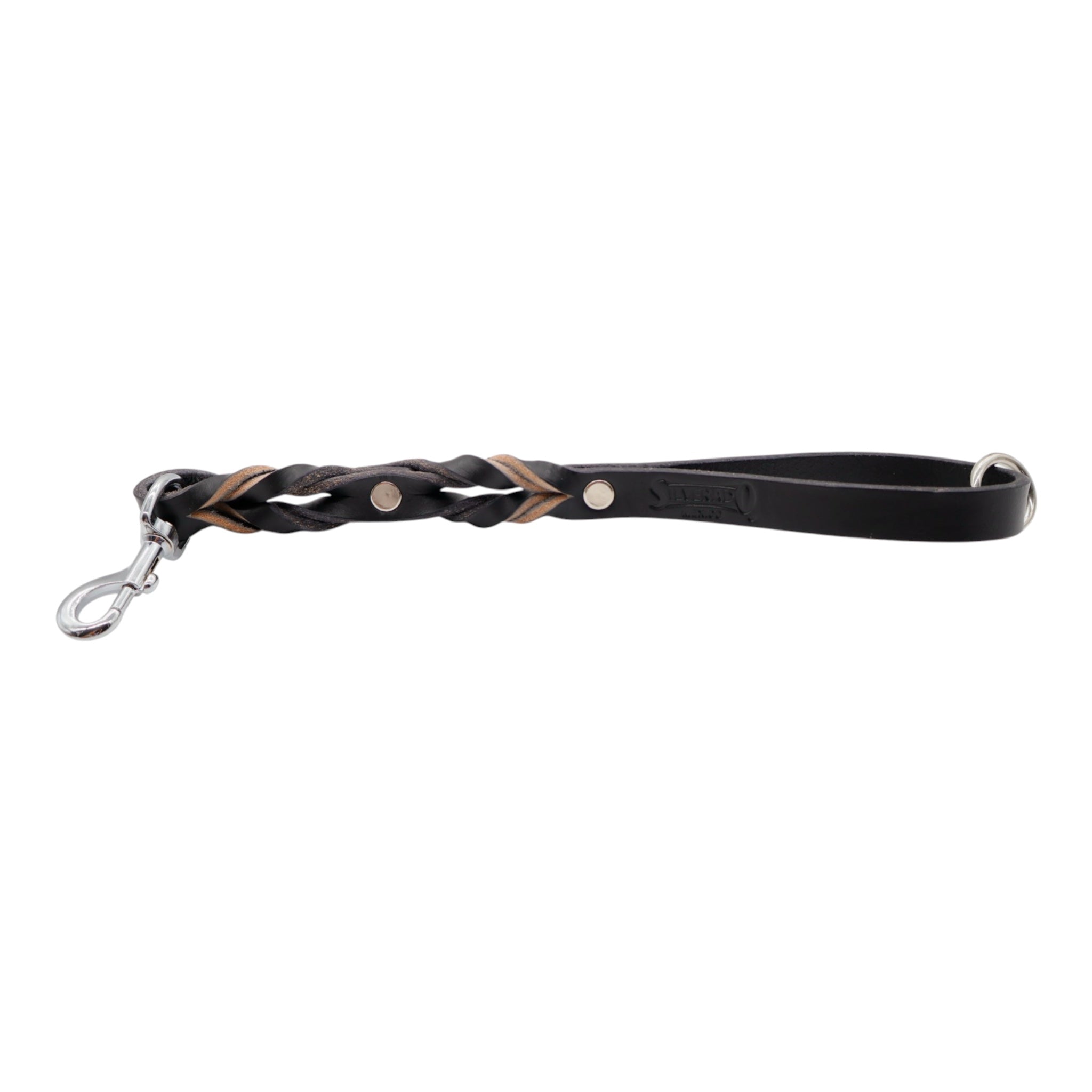 Maniquera de Piel con Bandola de Niquel para Perro, 2cm x 45cm