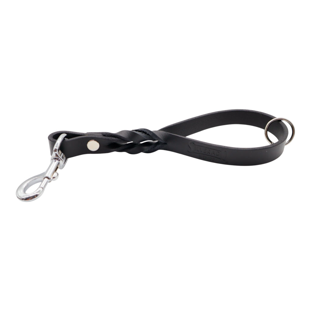 Maniquera para Perro de Piel con Bandola de Niquel, 2cm x 35cm