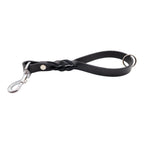Maniquera para Perro de Piel con Bandola de Niquel, 2cm x 35cm