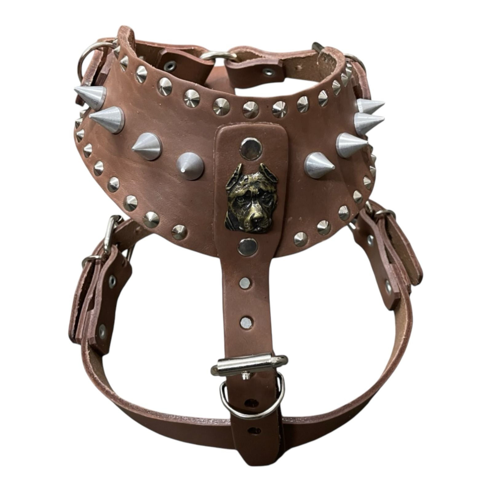 Pechera Pitbull Ajustable para Perro de Piel