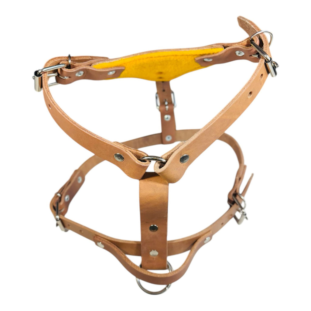 Pechera Ajustable con Fieltro para Perro de Piel