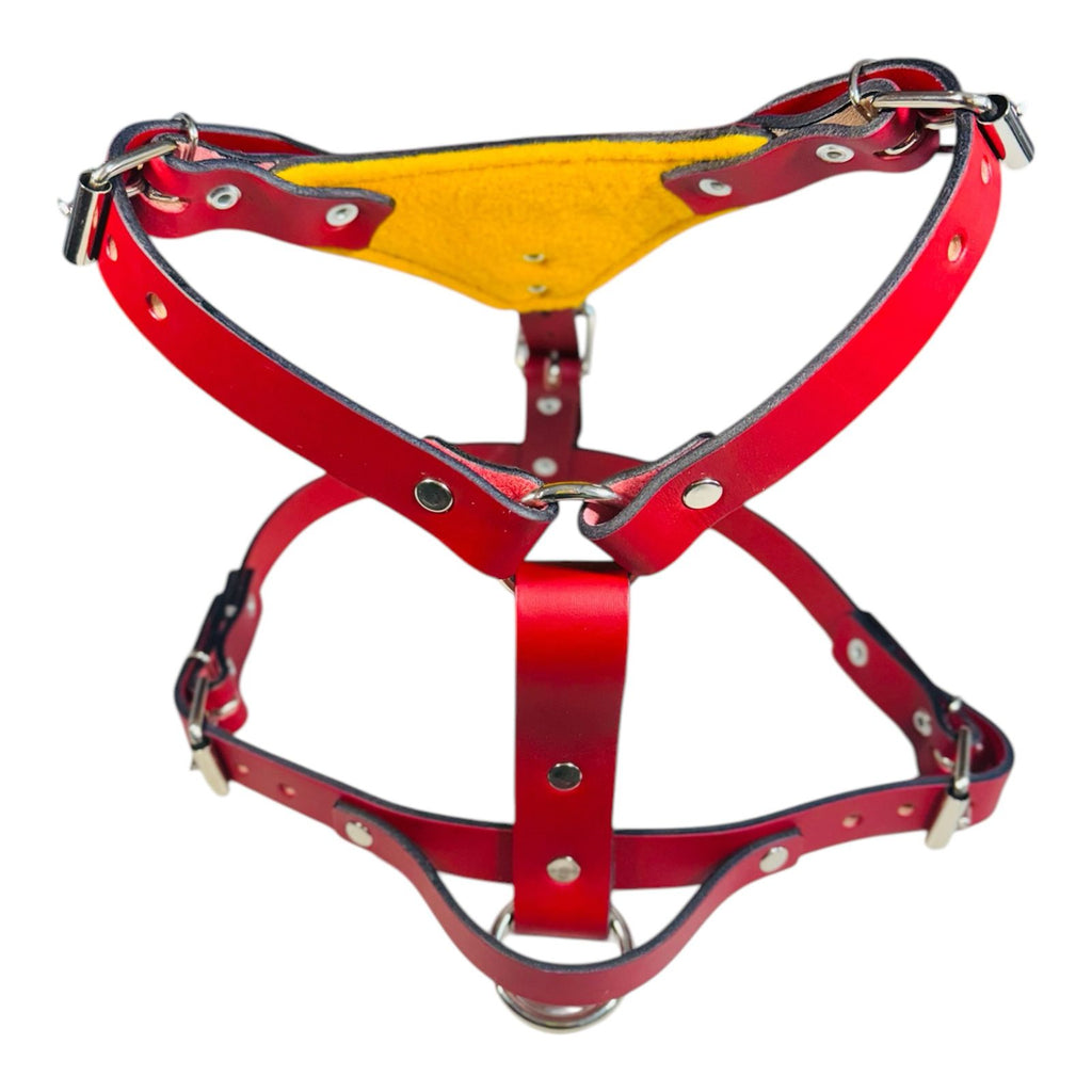 Pechera Ajustable con Fieltro para Perro de Piel