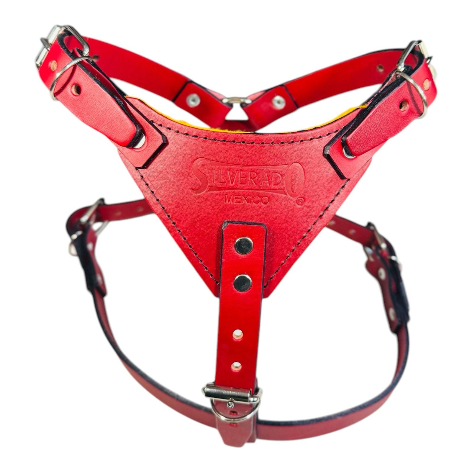 Pechera Ajustable con Fieltro para Perro de Piel