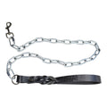 Cadena de Paseo para Perro de Metal con Asa de Piel, 4mm