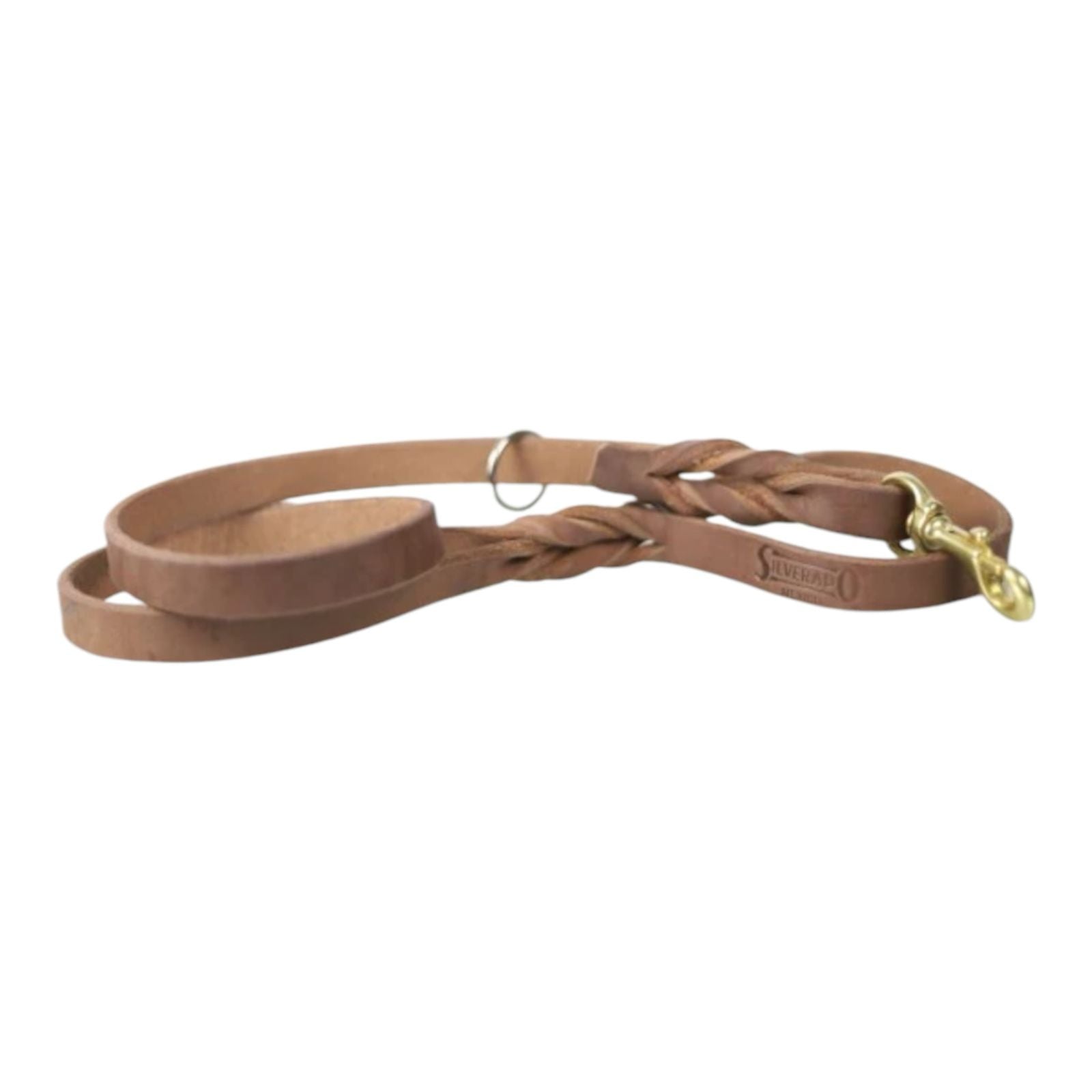 Correa de Entrenamiento para Perro de Piel con Bandola de Bronce, 2cm x 1.20m / 1.80m