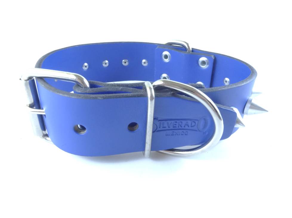 Collar con Picos para Perro de Piel, 5cm de ancho