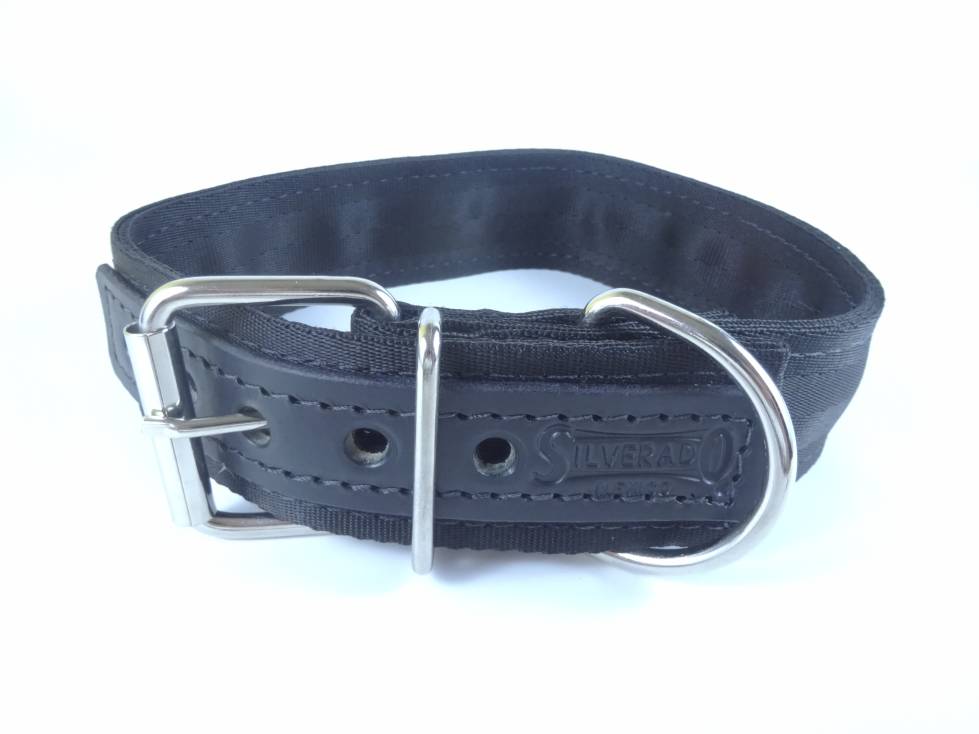 Collar para Perro de Nylon con Piel, 5cm de ancho