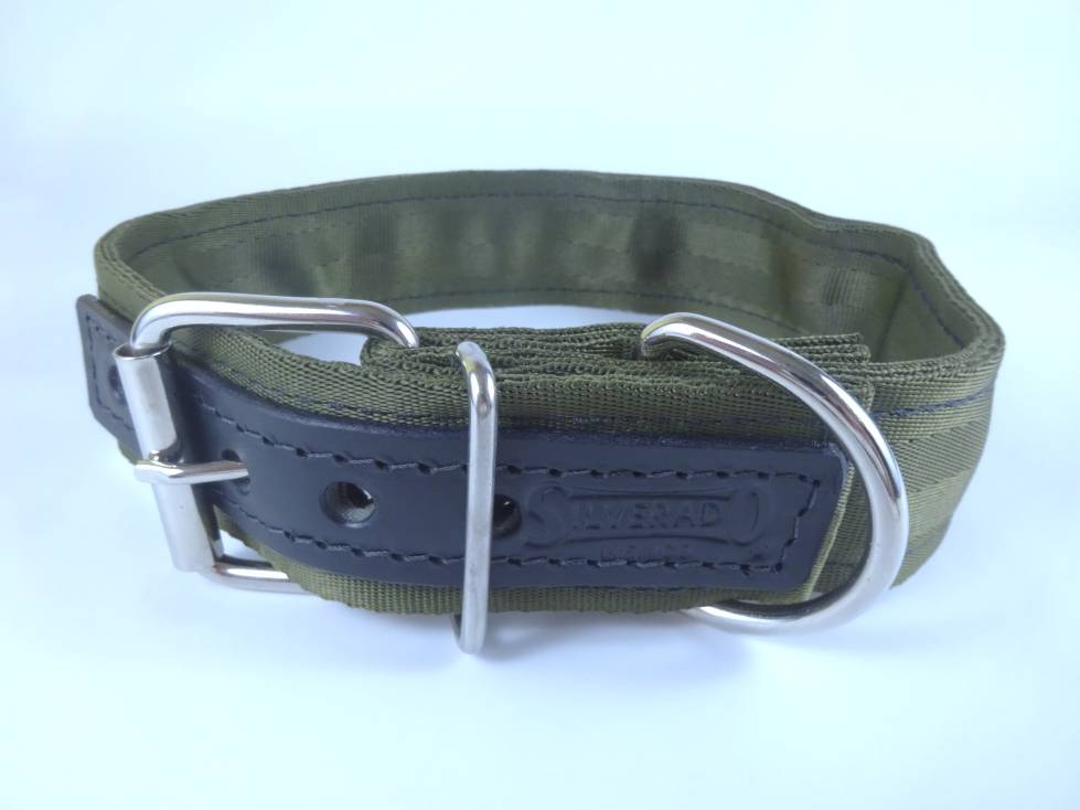 Collar para Perro de Nylon con Piel, 5cm de ancho