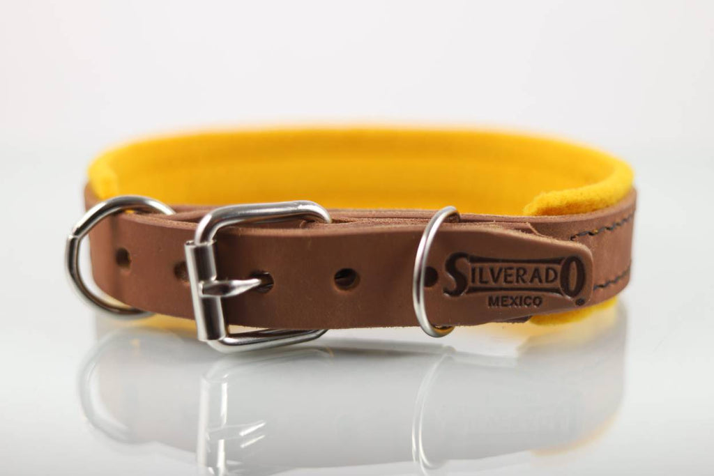 Collar de Agitación con Fieltro para Perro de Piel, 3cm de ancho