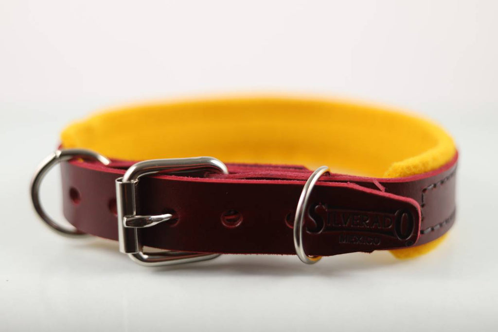 Collar de Agitación con Fieltro para Perro de Piel, 3cm de ancho