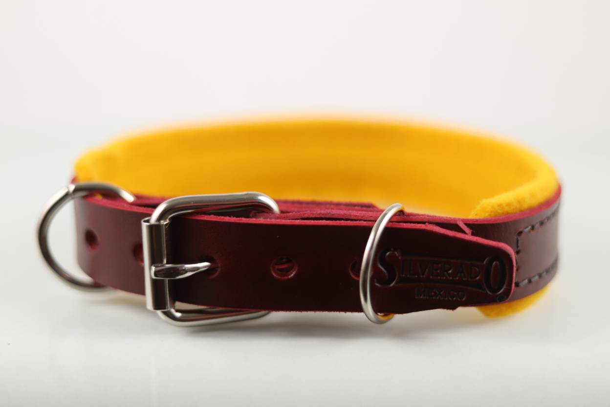 Collar de Agitación con Fieltro para Perro de Piel, 3cm de ancho