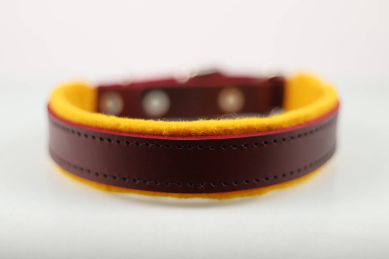 Collar de Agitación con Fieltro para Perro de Piel, 3cm de ancho