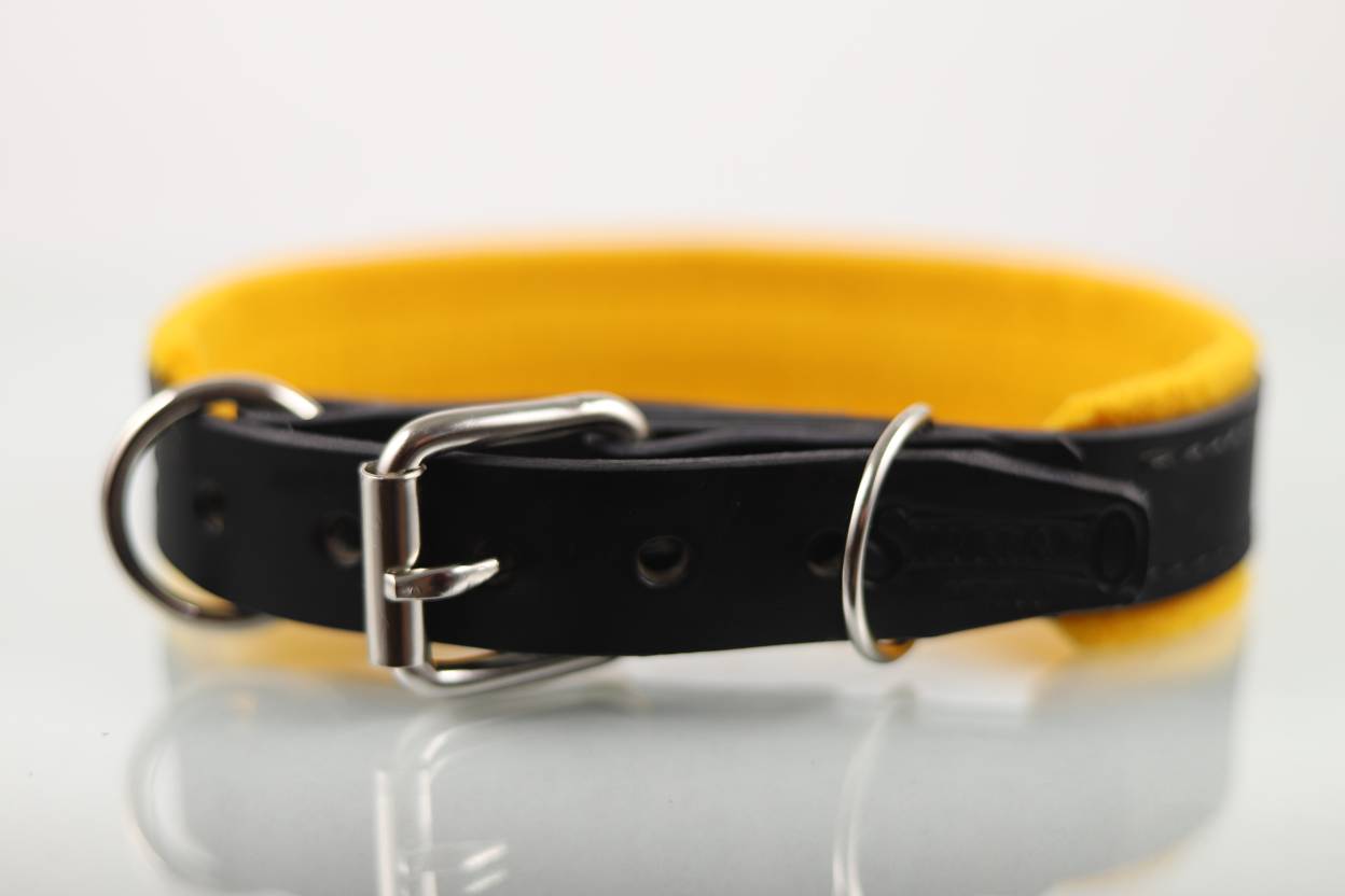 Collar de Agitación con Fieltro para Perro de Piel, 3cm de ancho
