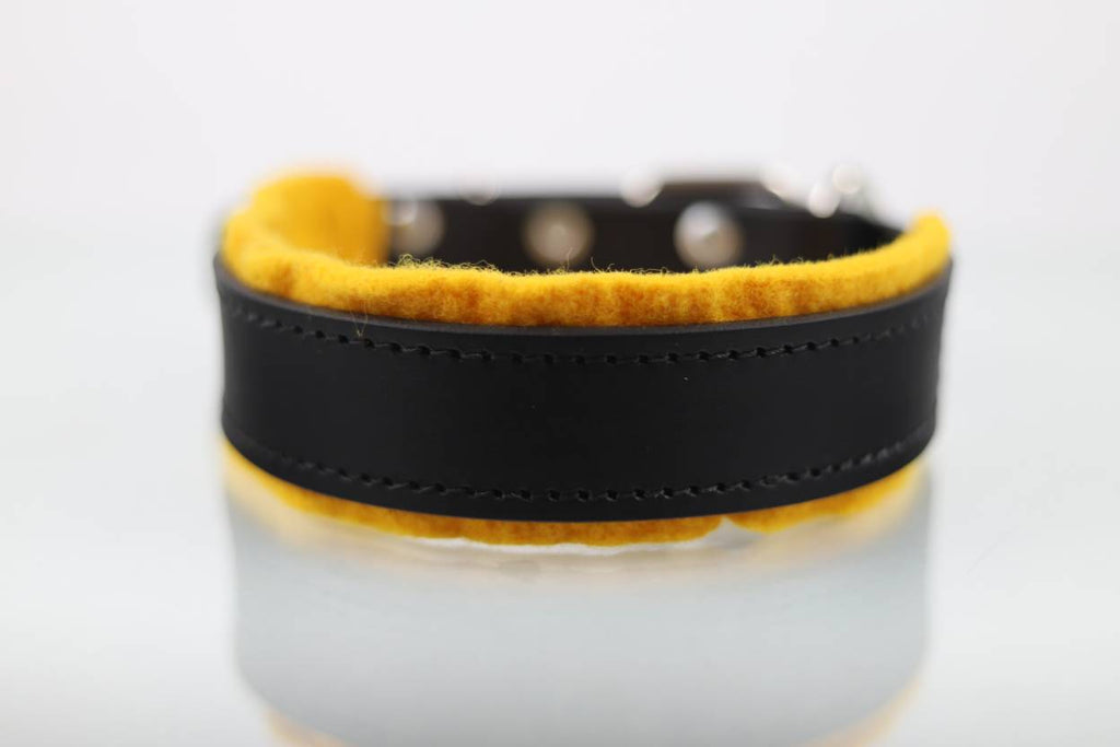Collar de Agitación con Fieltro para Perro de Piel, 4cm de ancho