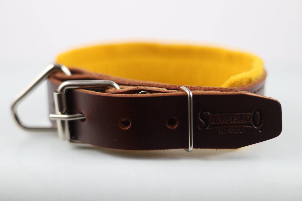 Collar de Agitación con Fieltro para Perro de Piel, 4cm de ancho
