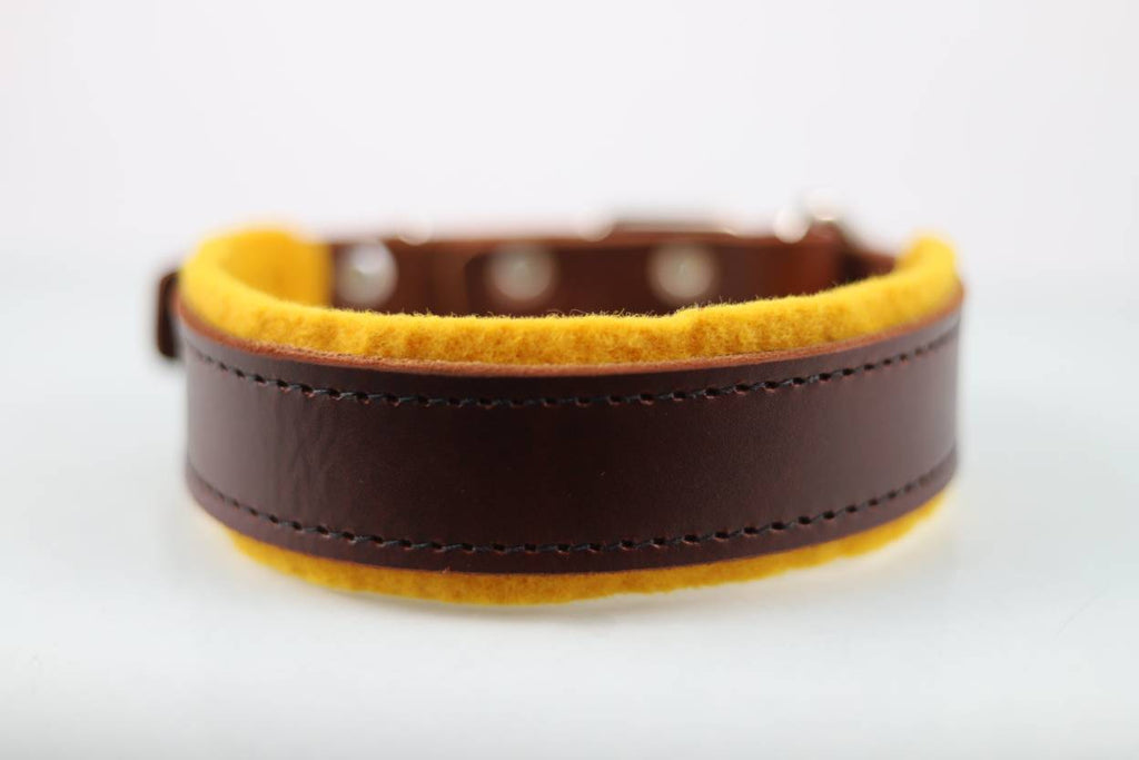 Collar de Agitación con Fieltro para Perro de Piel, 4cm de ancho