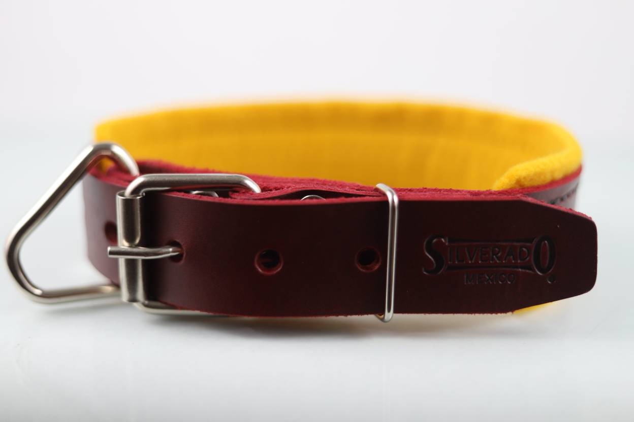 Collar de Agitación con Fieltro para Perro de Piel, 4cm de ancho