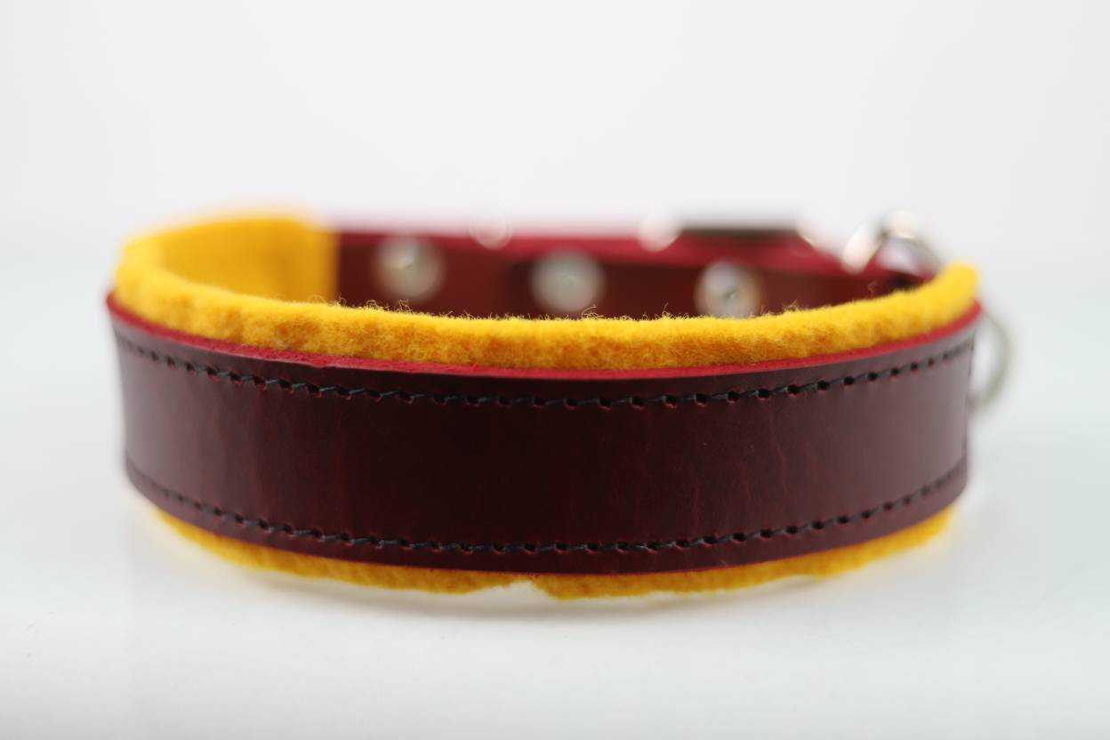 Collar de Agitación con Fieltro para Perro de Piel, 4cm de ancho