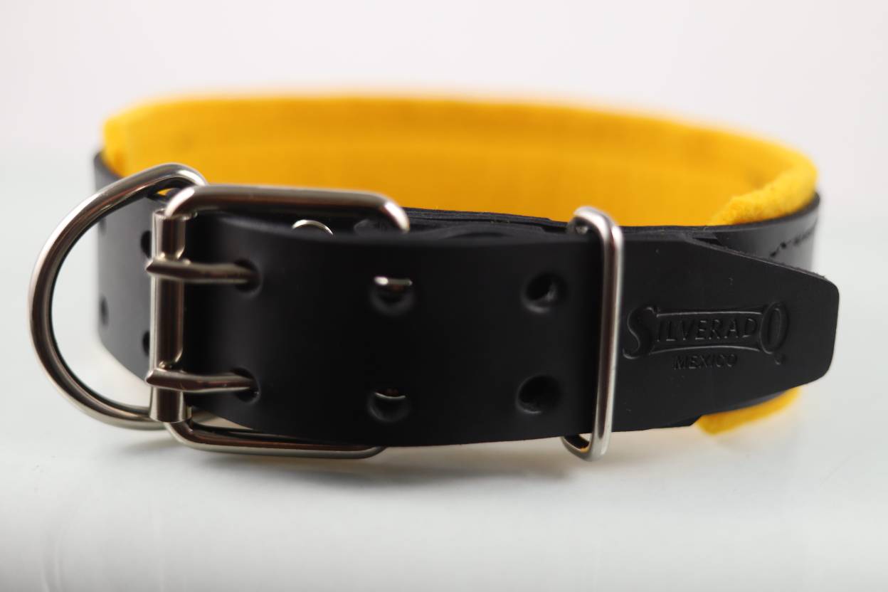 Collar de Agitación con Fieltro para Perro de Piel, 5cm de ancho