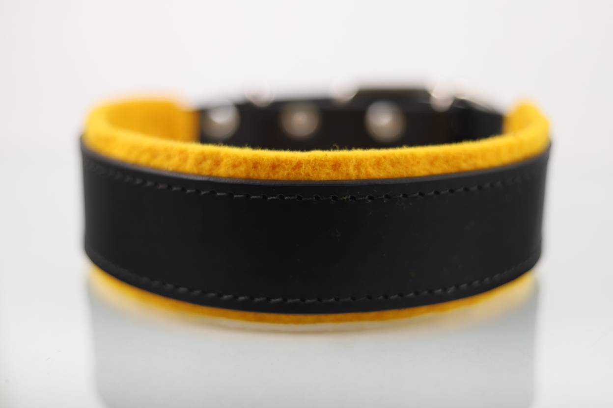 Collar de Agitación con Fieltro para Perro de Piel, 5cm de ancho