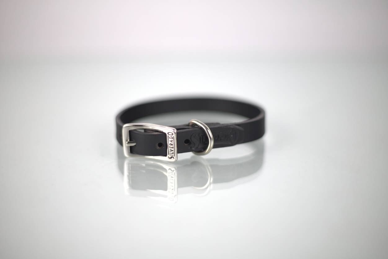 Collar Liso para Perro de Piel, 1cm de ancho