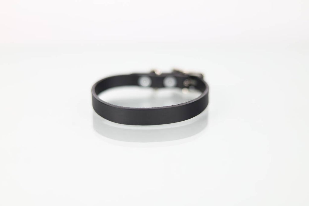 Collar Liso para Perro de Piel, 1cm de ancho