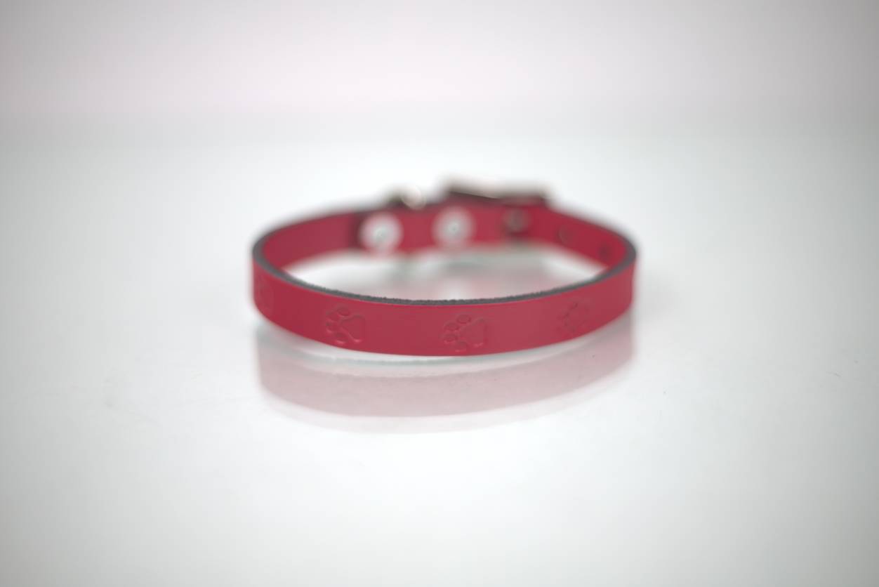 Collar Grabado para Perro de Piel, 1cm de ancho