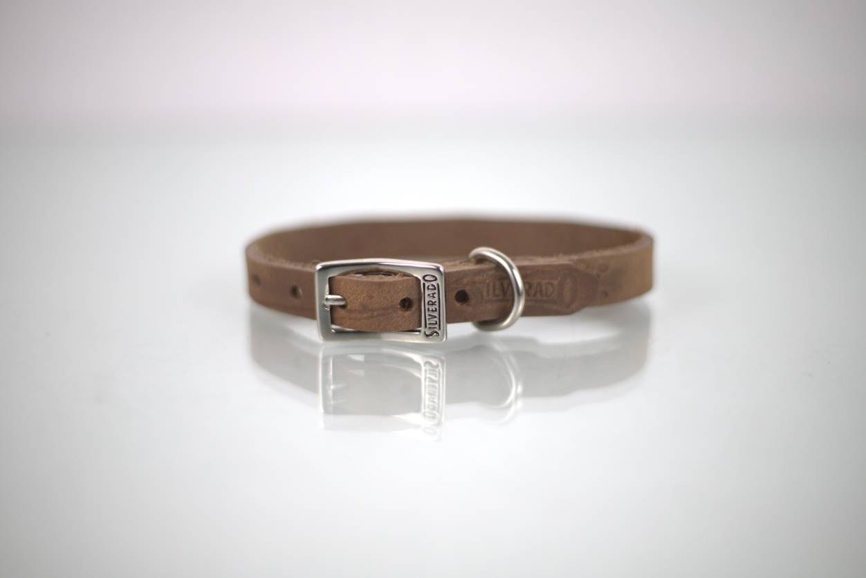 Collar Grabado para Perro de Piel, 1cm de ancho