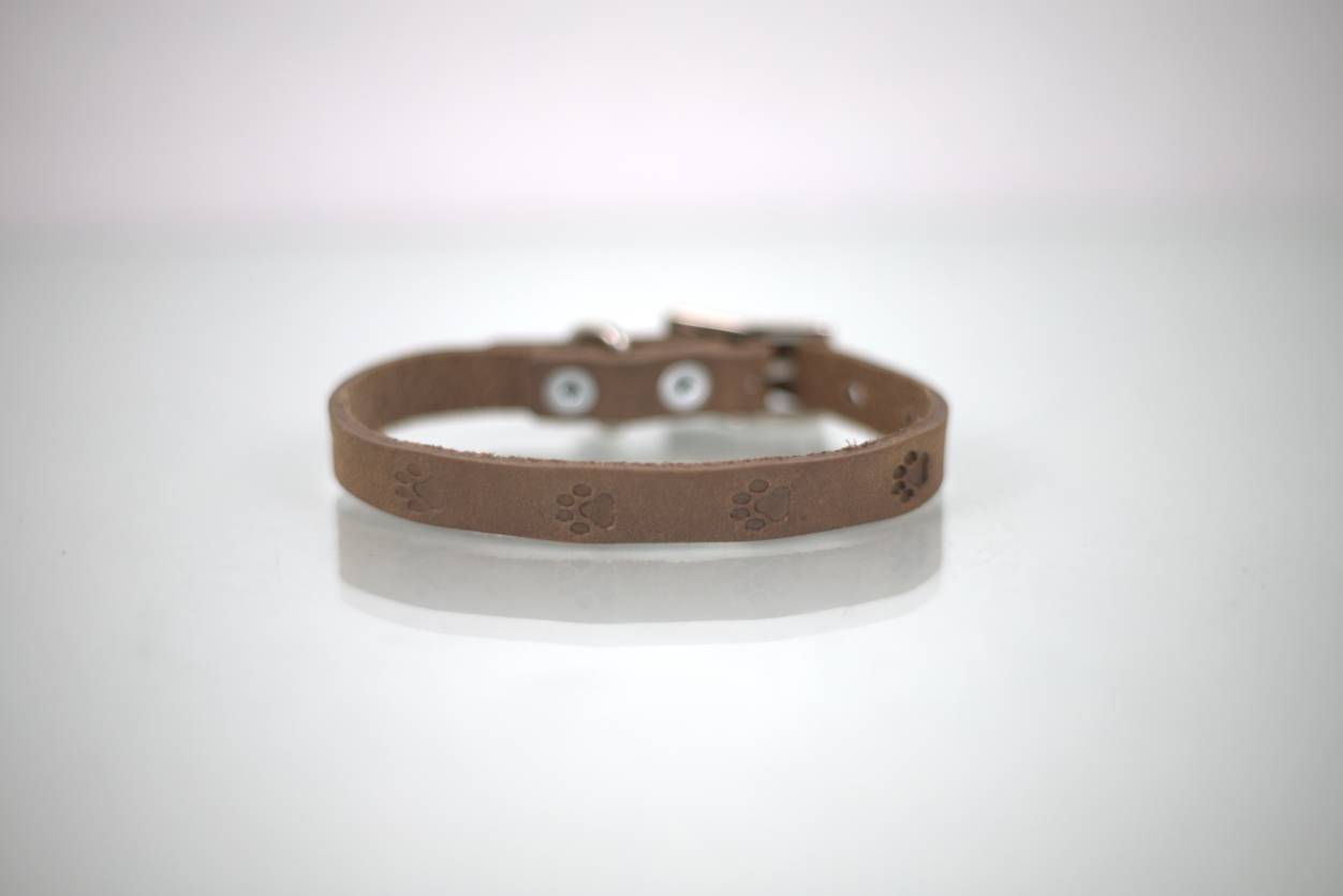 Collar Grabado para Perro de Piel, 1cm de ancho