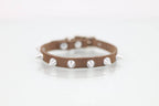 Collar con Picos para Perro de Piel, 1cm de ancho