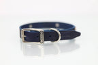 Collar con Aplicación Metálica Perro de Piel, 2cm de ancho