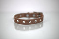 Collar con Estoperol para Perro de Piel, 1cm de ancho