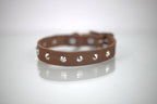 Collar con Estoperol para Perro de Piel, 1cm de ancho