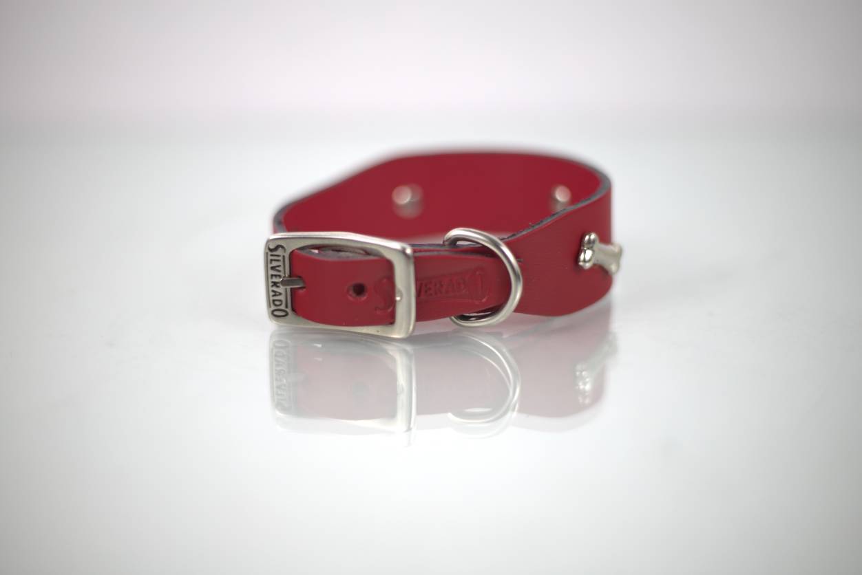 Collar Mini-Lux para Perro de Piel, 1cm de ancho