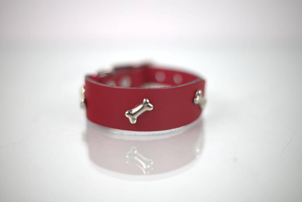 Collar Mini-Lux para Perro de Piel, 1cm de ancho