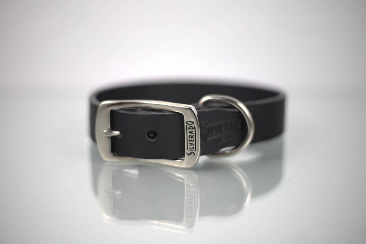 Collar Liso para Perro de Piel, 3cm de ancho