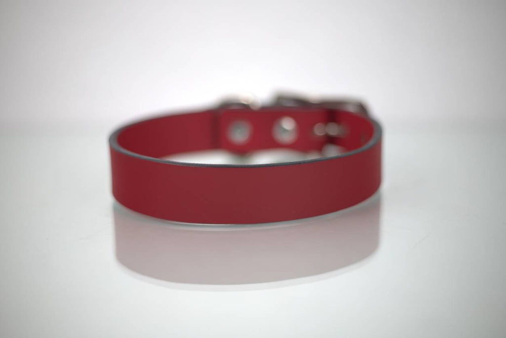 Collar Liso para Perro de Piel, 3cm de ancho