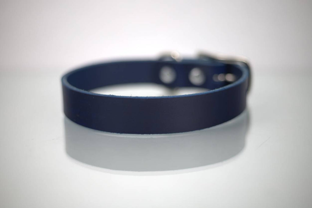 Collar Liso para Perro de Piel, 3cm de ancho
