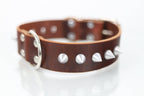 Collar con Picos para Perro de Piel, 4cm de ancho