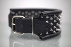 Collar con Picos para Perro de Piel, 9cm de ancho