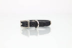 Collar con Aplicación Metálica Hueso para Perro de Piel, 1cm de ancho